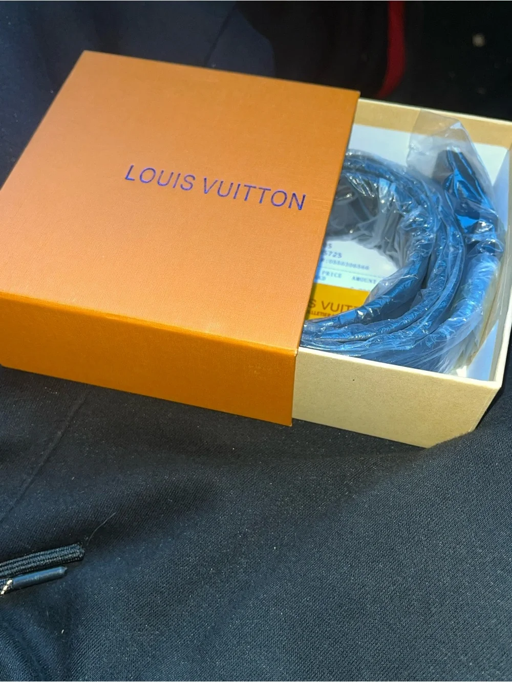 Louis Vuitton Black Damier Canvas Belt with Matte Black LV Buckle